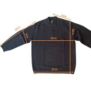 Big & Tall - BOGNER half-zippered sweater in blue - US 46